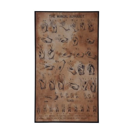 ELK SIGNATURE Sign Language Chart Wall Art 164022